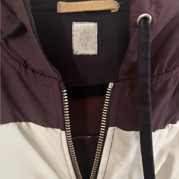 Eleventy Milano Loro Piana Sport Fabric Paneled Retro Track Jacket Hoodie Small - Picture 2 of 8
